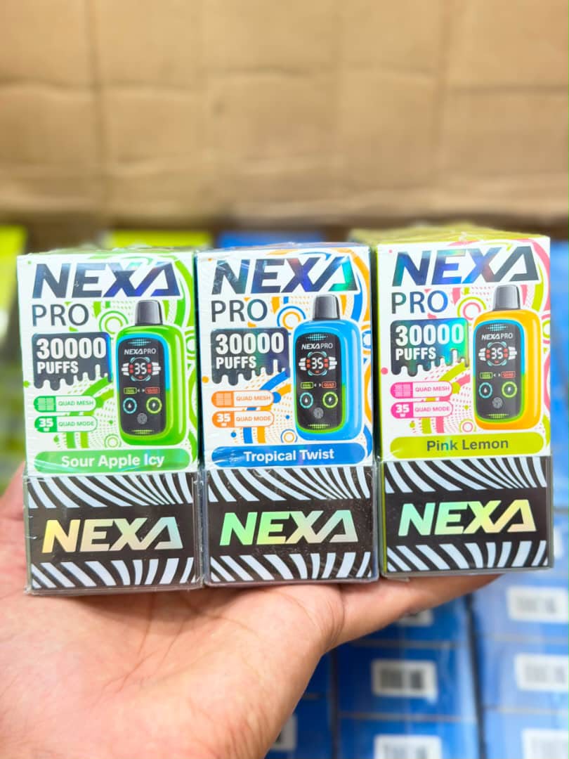 یک بار مصرف 30,000هزار پاف مدل NEXA طعم سیب ترش